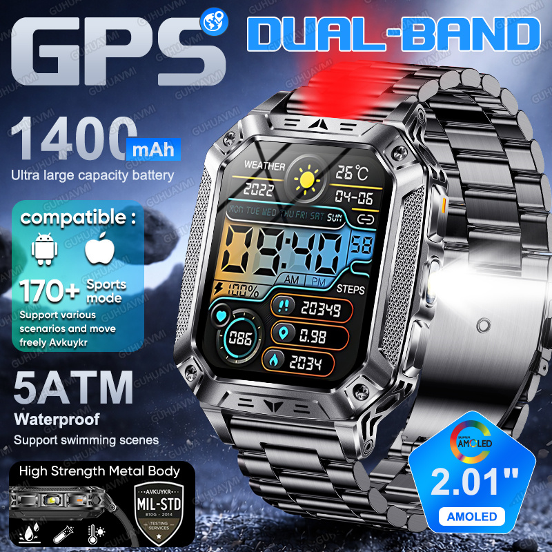 Smartwatch Professional Watches For Men - Montre connectée GPS double bande 2026