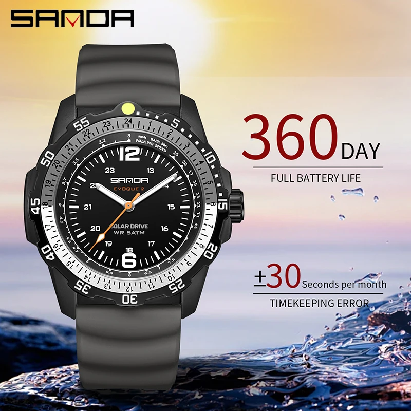 Solar Powered Watch - SANDA – montre de luxe à