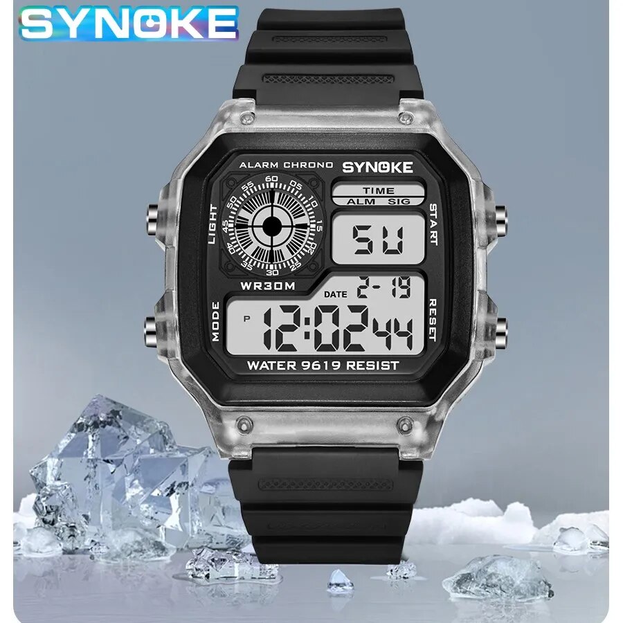 Tide Watch Surf - SYNOKE-Montres numériques étanches pour hommes, montre-bracelet