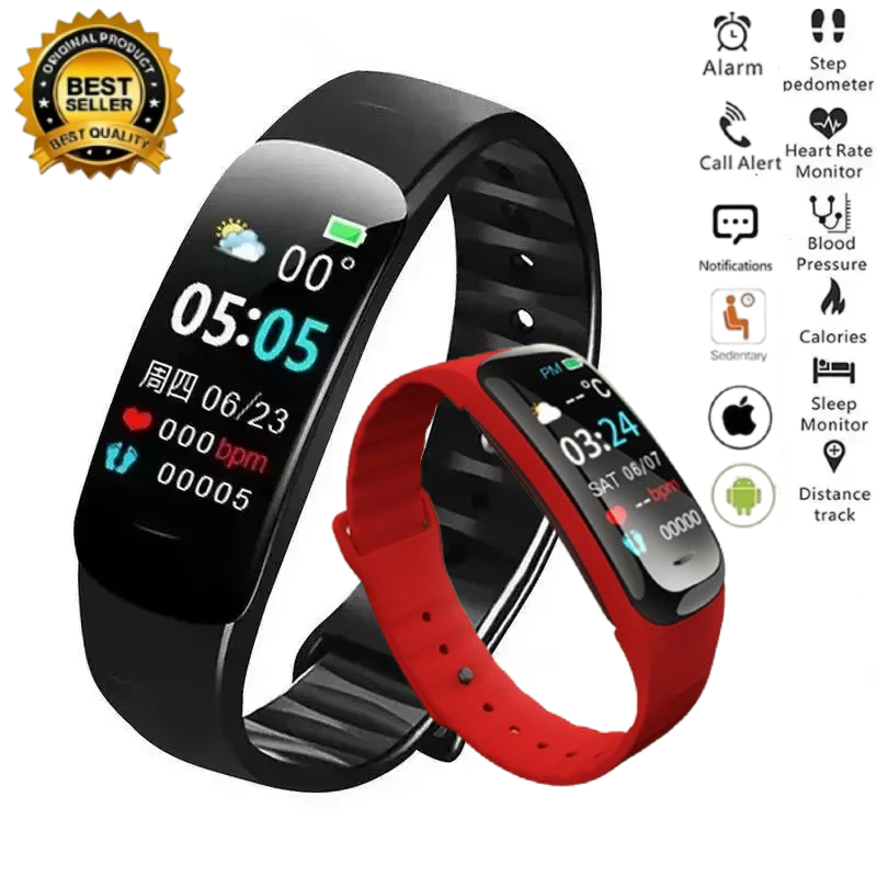 Smartwatch Sports Watches For Women - Montre connectée C1 Plus, tracker d'activité,