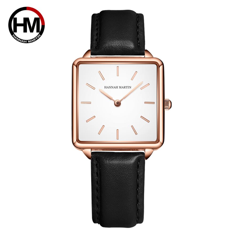 Minimalist Thin Watch - Bracelet en cuir véritable Japon Quartz
