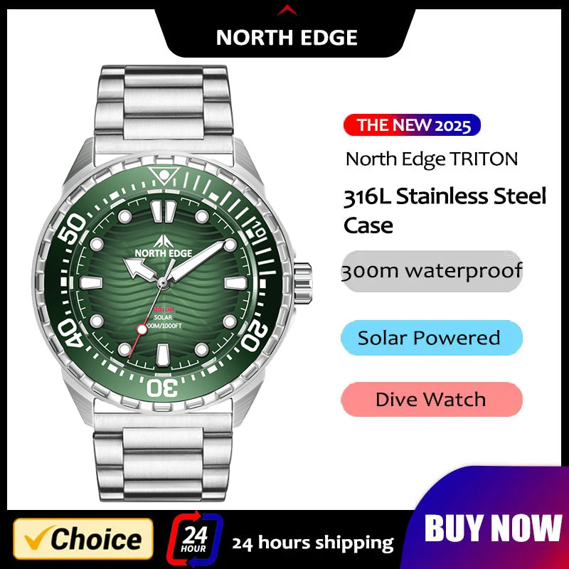 Solar Powered Watch - Nouvelle montre de plongée solaire NORTH