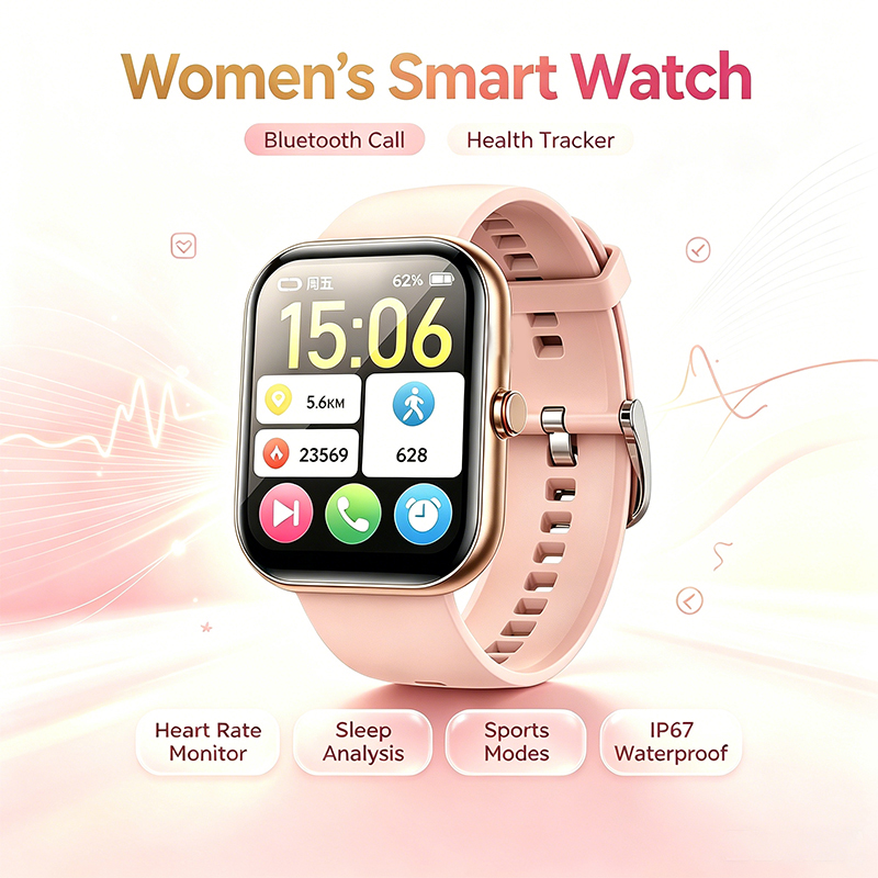Smartwatch Sports Watches For Women - Montre connectée pour femmes, appels Bluetooth,