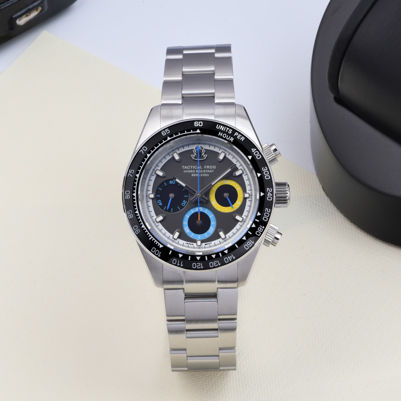 Solar Powered Watch - Montre tactique Frog en acier inoxydable
