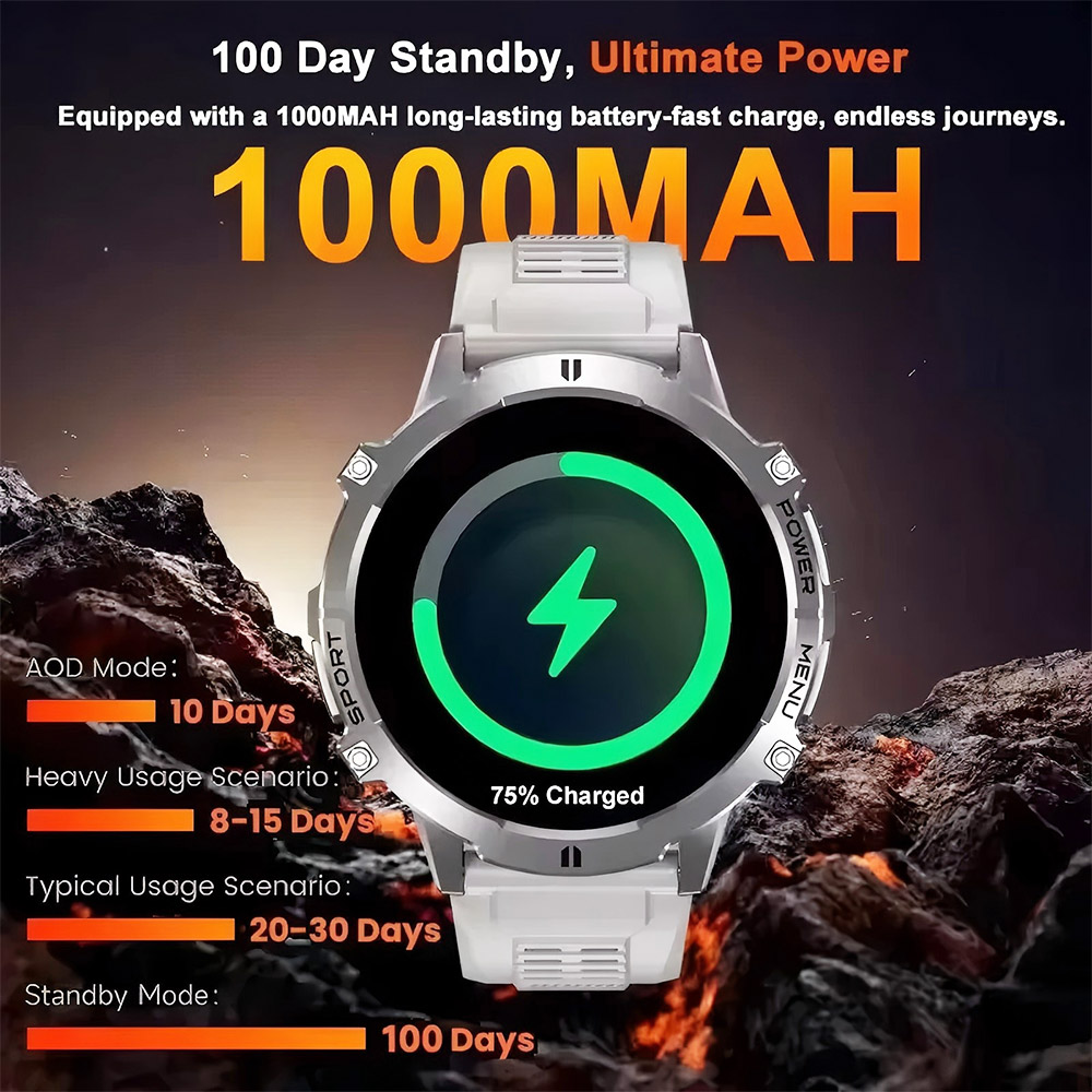Montre connectée sportive mili - Smartwatch Professional Watches For Men avis et prix