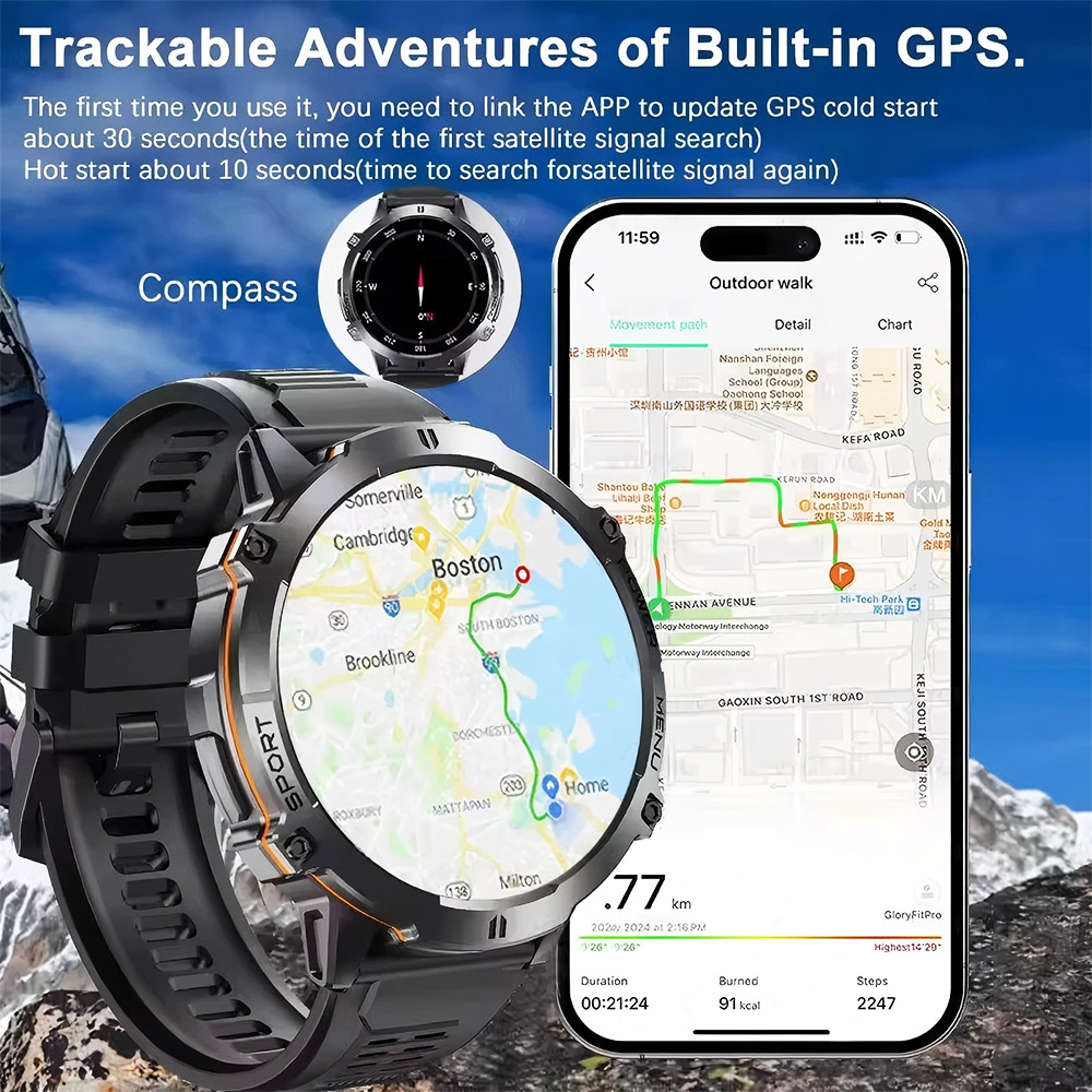 Montre connectée sportive mili - Smartwatch Professional Watches For Men avis et prix