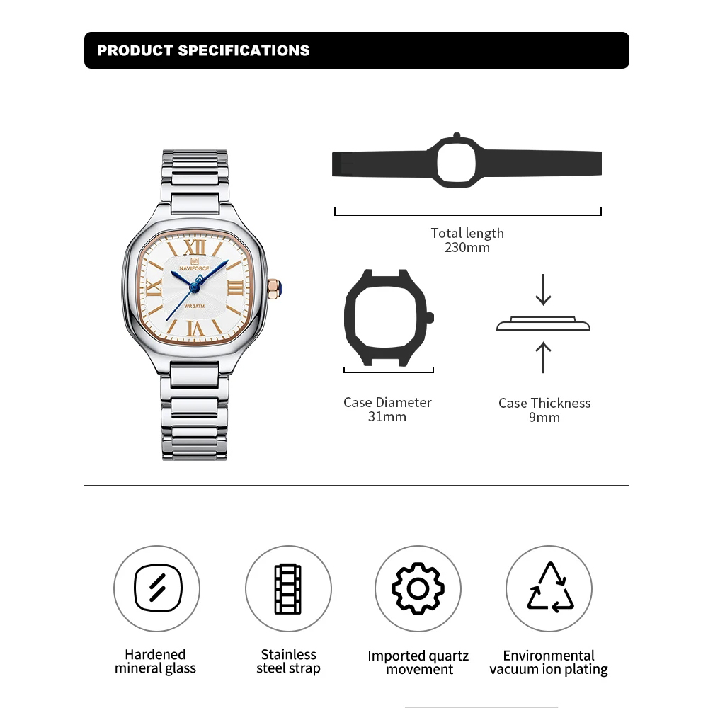NAVIFORCE montre pour femme de - Minimalist Thin Watch avis et prix