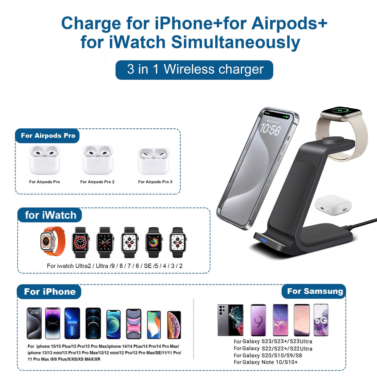 Station de recharge 3 en 1 pou - Watch Watch Xs avis et prix