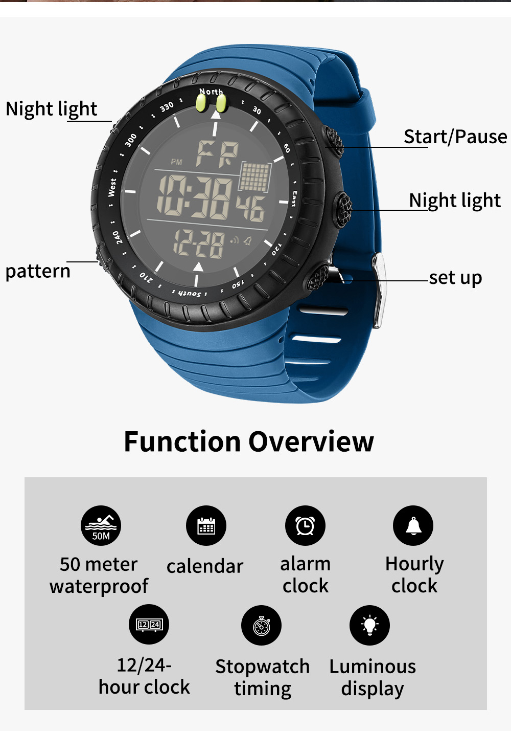 Montre électronique pour homme - Tide Watch Surf avis et prix