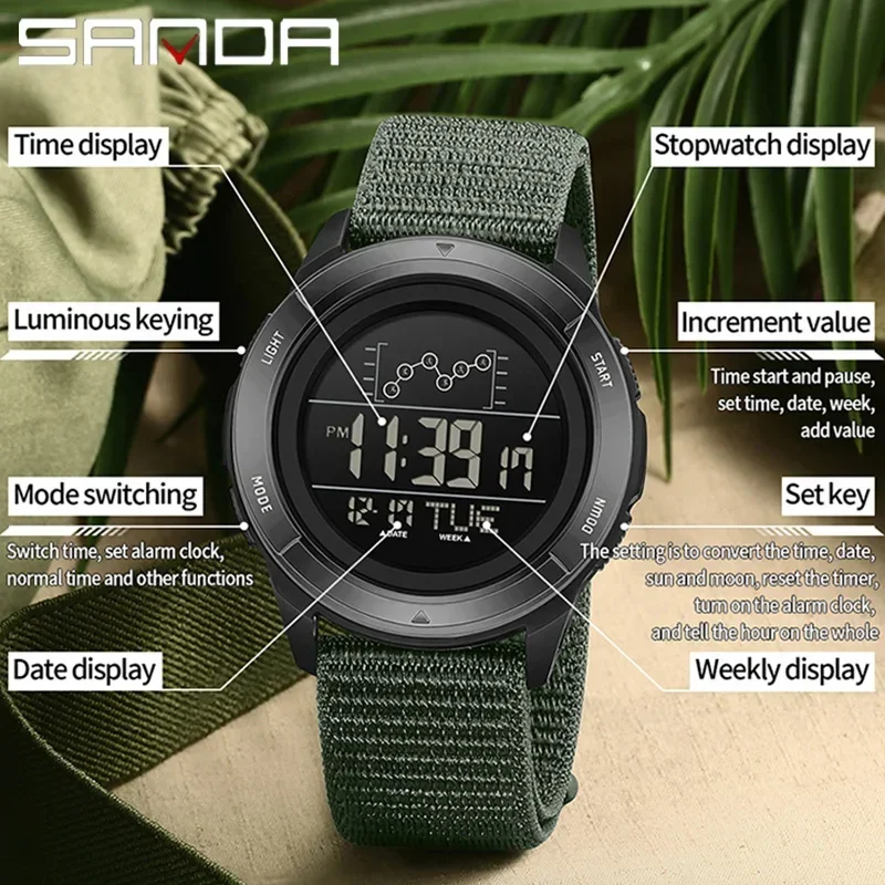 Montre sport numérique LED pou - Tide Watch Surf avis et prix