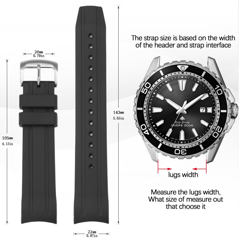 Bracelet de montre en Silicone - Citizen Watch Promaster avis et prix