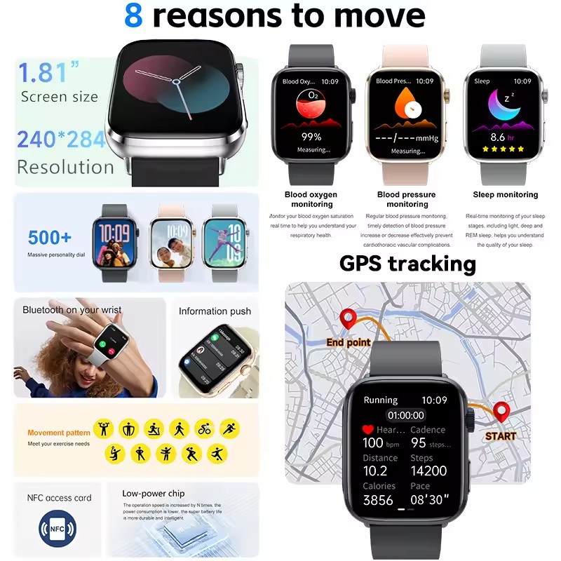 Montre intelligente cadran rép - Smartwatch Branded Watches For Women avis et prix