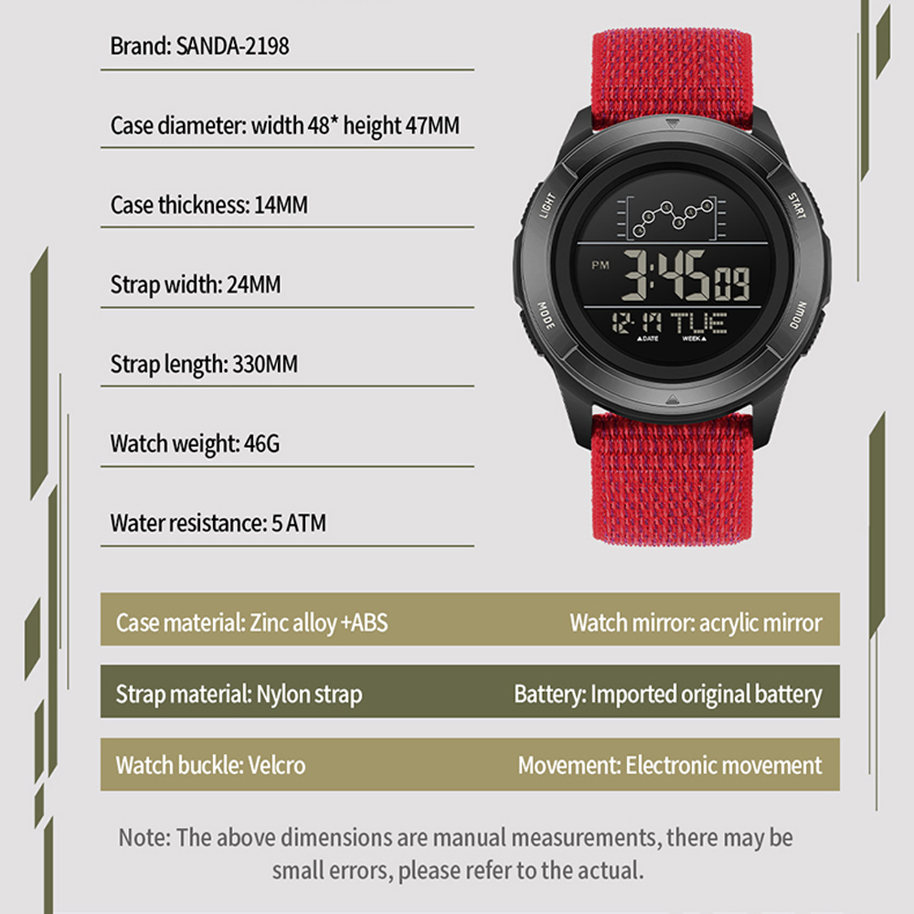 SANDA-Montre électronique étan - Tide Watch Surf avis et prix
