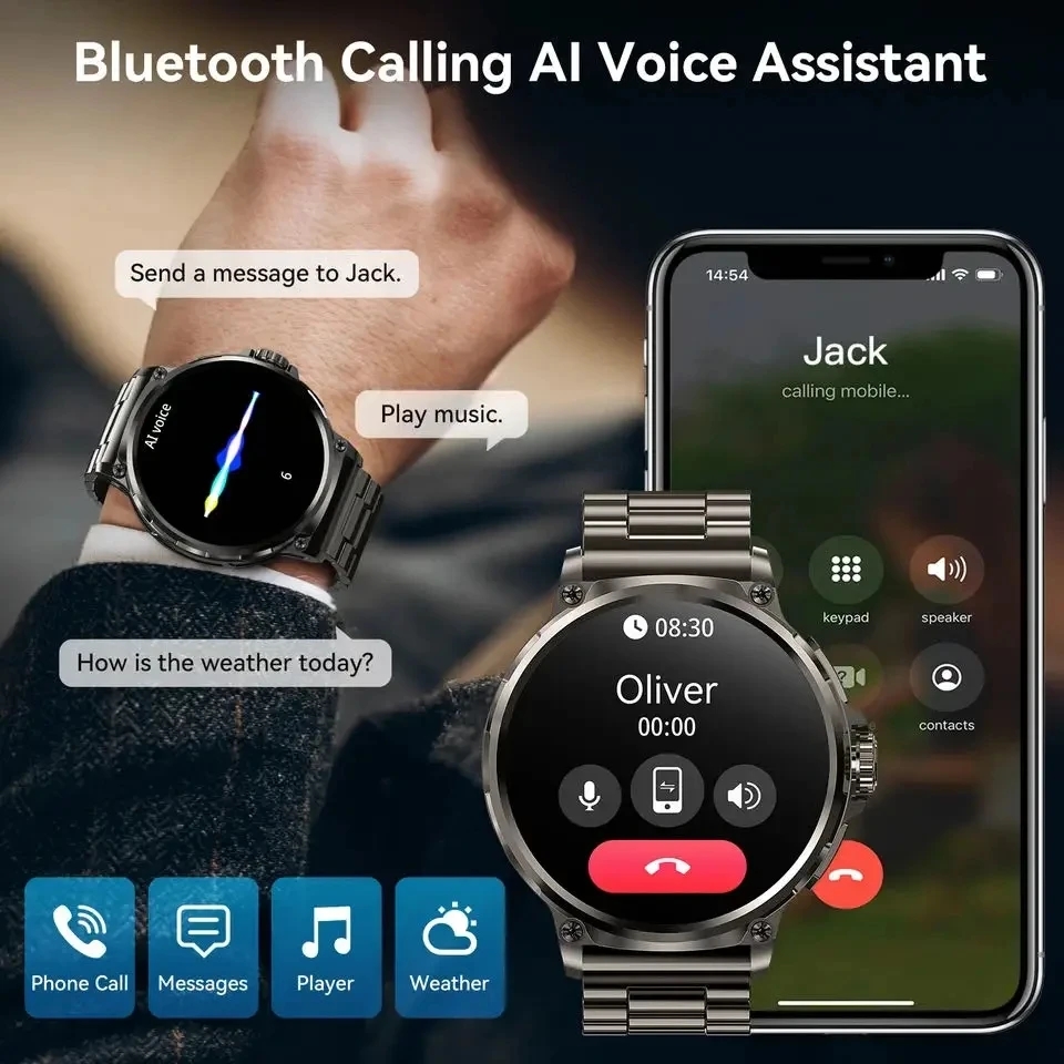 Bluetooth appel 360*360 1.85 p - Smartwatch Professional Watches For Men avis et prix